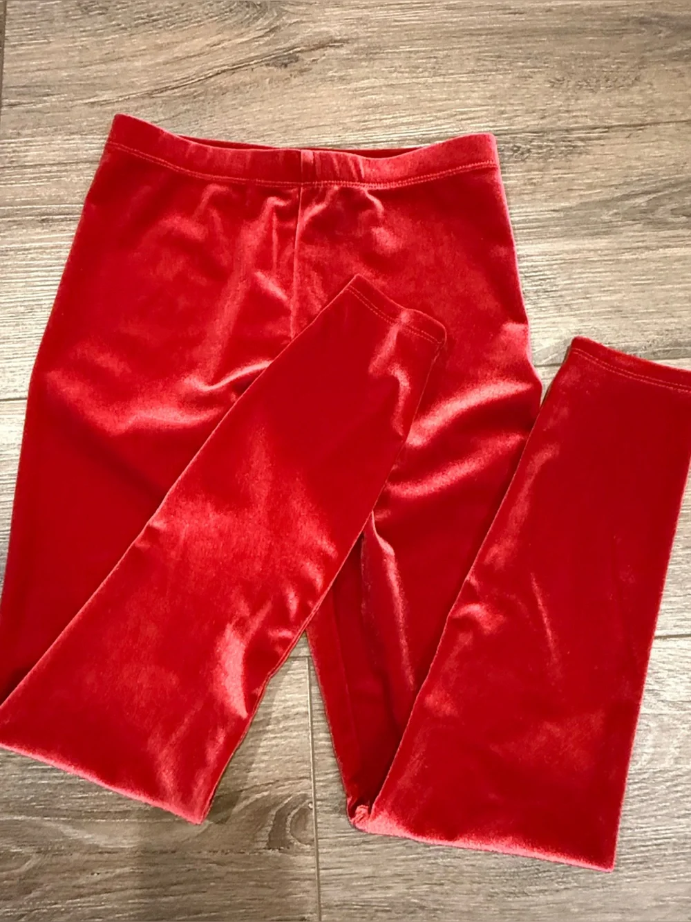 Janie and Jack Velvet Leggings - Red